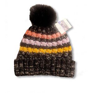 NWT Black Sherpa Beanie beene cap hat